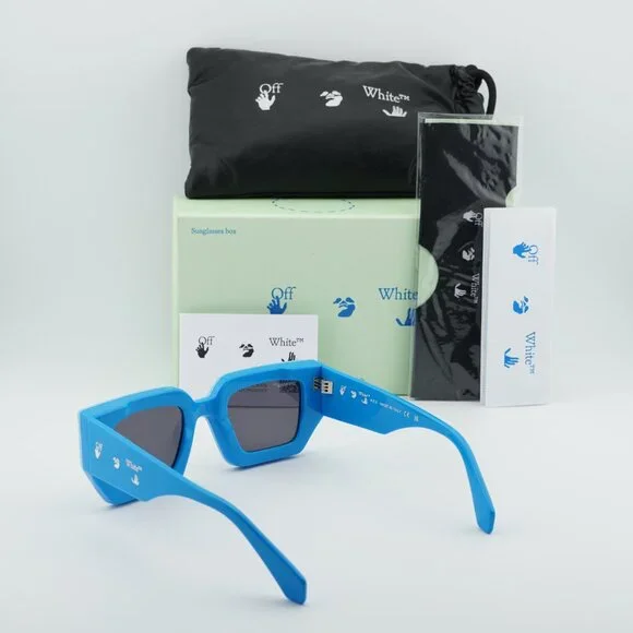 Off-White OERI048 FRANCISCO 4507 Square Sunglasses – Blue/Grey - Picture 4 of 9